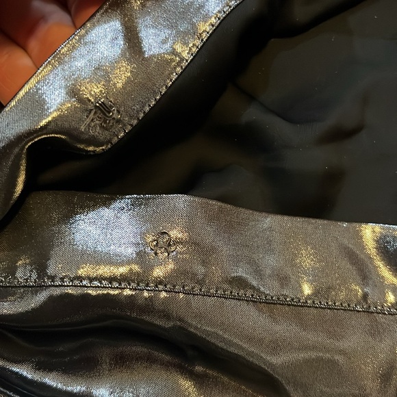 Anthropologie The Somerset Maxi Dress: Metallic Edition Tiered Silver Size S NWT - Picture 8 of 12